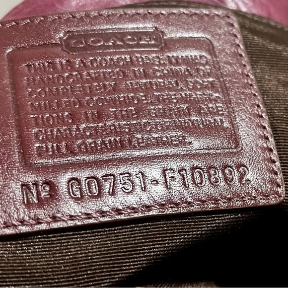 Coach Chelsea G0751-F10892 burgundy pebble grain leather bag - Picture 4 of 15